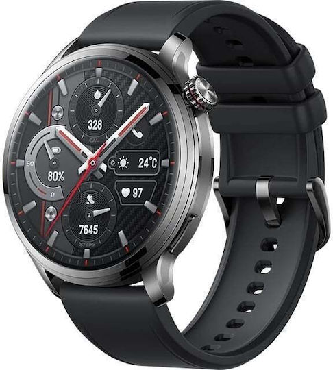 Honor Watch 4 Pro Stainless Steel 46mm Αδιάβροχο με Παλμογράφο (Μαύρο)