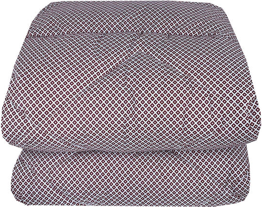 Astron Italy Doppelbett-Steppdecke 220x240 cm Ariel Red Wine