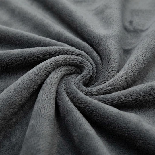 Sidirela Fleece Decke Einzeln 150x220cm Grau