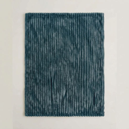 Sidirela Cocoon Κουβέρτα Fleece Διπλή 200x220εκ. Μπλε