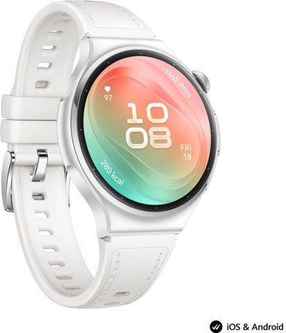 Huawei Watch 6 Aluminium 42mm Αδιάβροχο με Παλμογράφο (Λευκό)