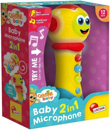 Lisciani Giochi Βρεφικό Παιχνίδι Carotina Baby Microphone με Μουσική και Ήχους για 12+ Μηνών