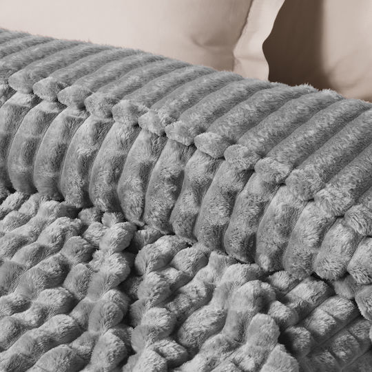 Das Home Κουβέρτα Fleece Υπέρδιπλη 220x240εκ. Grey