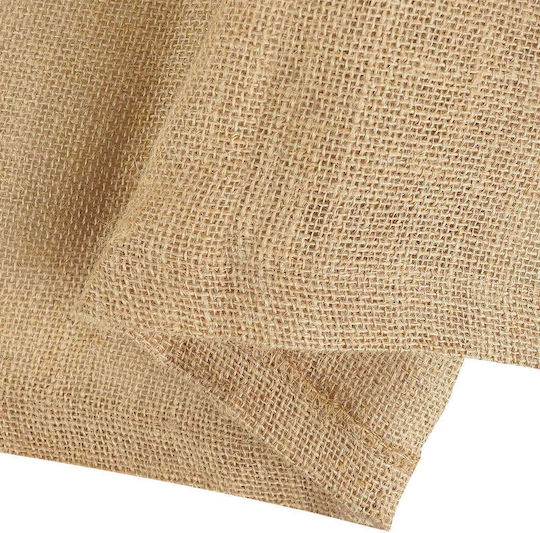 Rechteckiger Sommer Wohnzimmer Teppich aus Beiger Jute 140x140cm