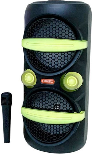 Karaoke-Lautsprecher mit Kabellosem Mikrofon und Lichteffekten QS-2052 814437 Schwarz