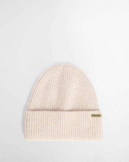 Women's Set with Knitted Beanie in Beige