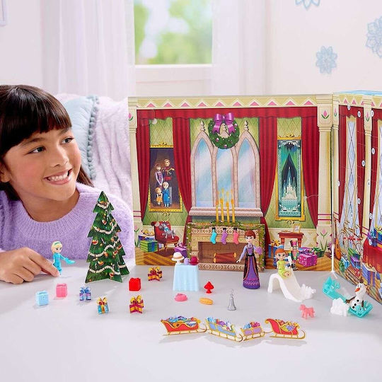 Mattel Адвент календар с малки кукли Frozen