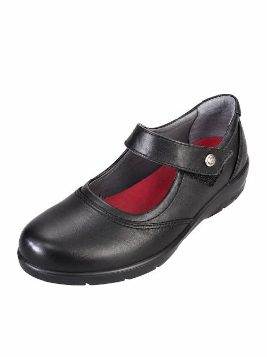 Women's Ballerina Shoes with Strap / Buckle Black