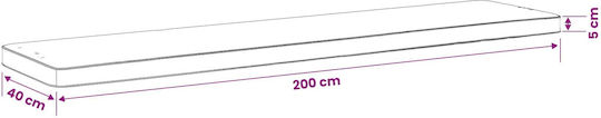 vidaXL Gartenbankkissen Blau 2 Stk. 40 x 200 cm