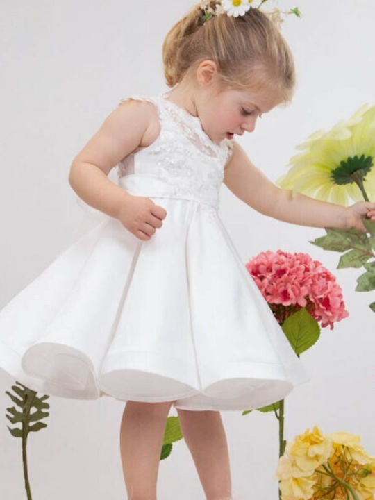 Bambolino Demi Weißes Gestricktes Taufkleid