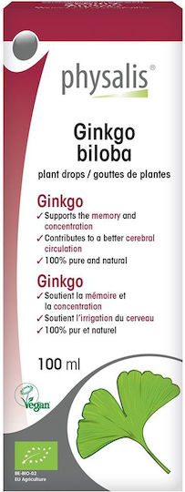 Physalis Bio Tincture Ginkgo Biloba Memory & Circulation Support 100ml