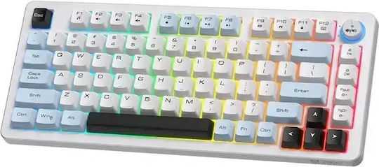 MT501 Wireless 75% Gaming Keyboard with RGB Lighting (International English) White