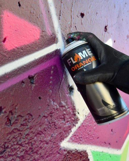 Flame Paint Σπρέι Βαφής Ακρυλικό Υψηλής Θερμοκρασίας με Ματ Εφέ Ροζ 400ml