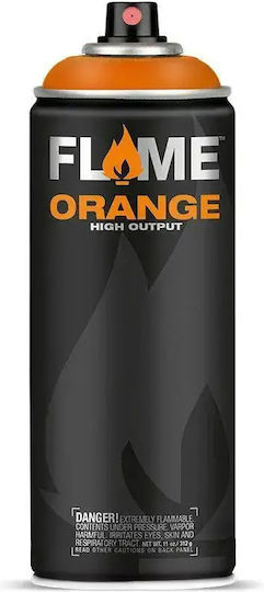 Flame Paint Spray Farbe Acryl Hochtemperatur mit Matt Effekt Orange 400ml