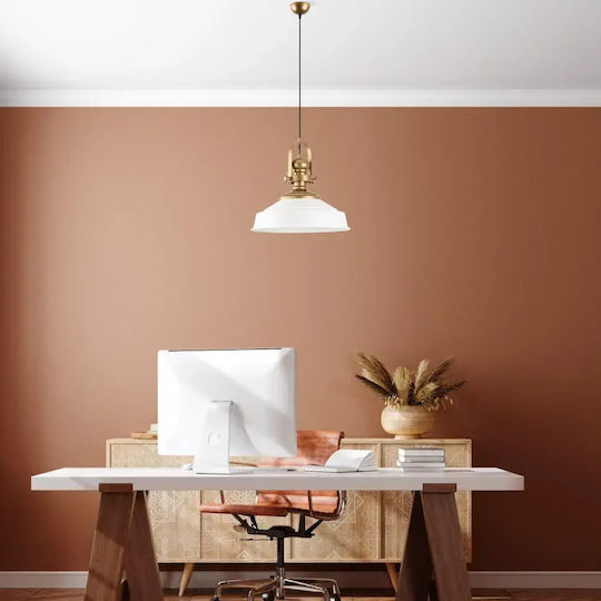 Opviq Craft Hängelampe Weiß mit Fassung E27 40x40x130cm.