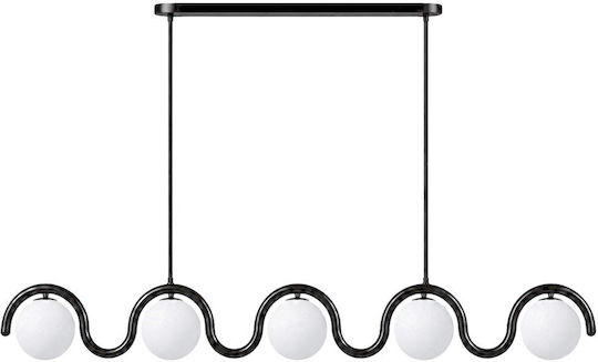 Opviq Gedik Lumina Suspendată Neagră 140x17x70cm Opviq Gedik Lumina Suspendată Neagră 140x17x70cm