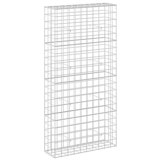 vidaXL Steel Gabion Basket for Garden Fence 10x10 cm Silver