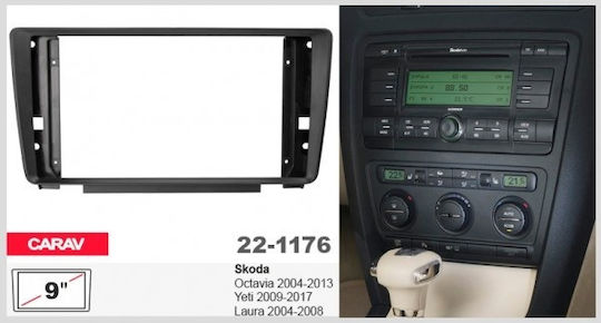 CARAV Industries Inc. Панел на вратата 2 Din Съвместима с Екран 9" за Skoda Октавия 2004-2007