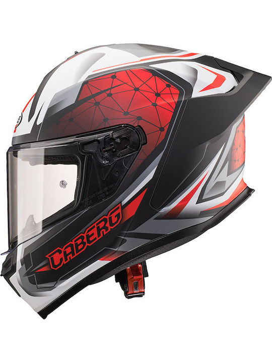 Caberg Roxter Kiso Schwarz Matt/Rot/Weiß Motorradhelm Full Face ECE 22.06 1450 g