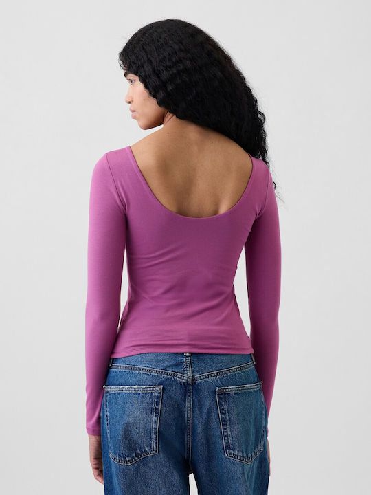 Women's Cotton Crop Top Dahlia Purple