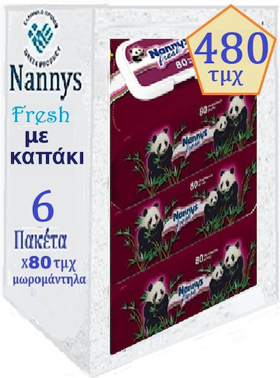 Hypoallergenic Baby Wipes Alcohol & Paraben Free 6x80 pcs