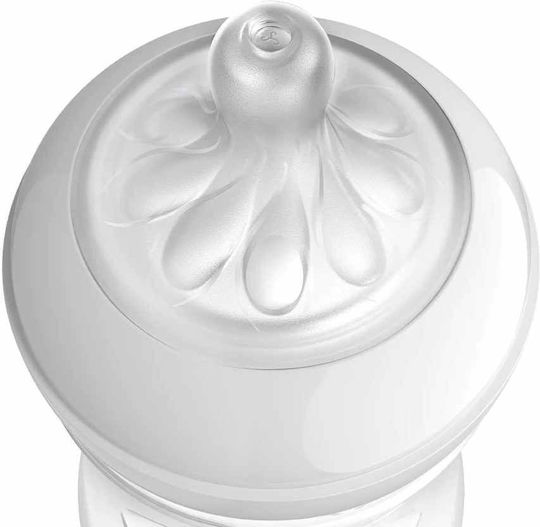 Philips Γυάλινο Μπιμπερό Natural Response Κατά των Κολικών με Θηλή Σιλικόνης για 1+ μηνών Διάφανο 240ml