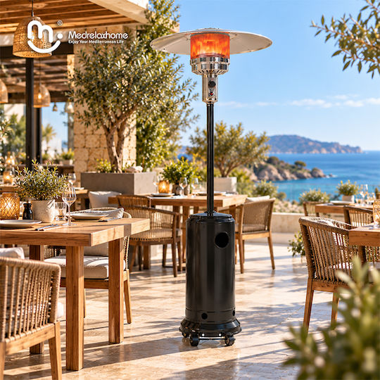 Medrelaxhome Θερμάστρα Υγραερίου "Μανιτάρι" Μαύρη 12kW