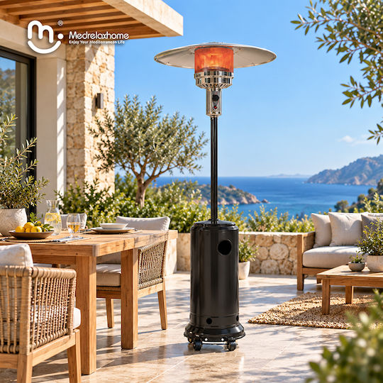 Medrelaxhome Θερμάστρα Υγραερίου "Μανιτάρι" Μαύρη 12kW