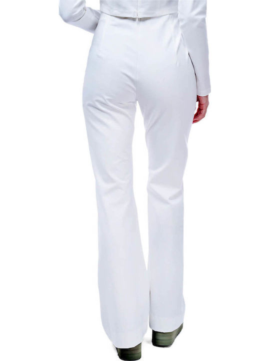 Moutaki Women's Wide-Leg Trousers Ecru