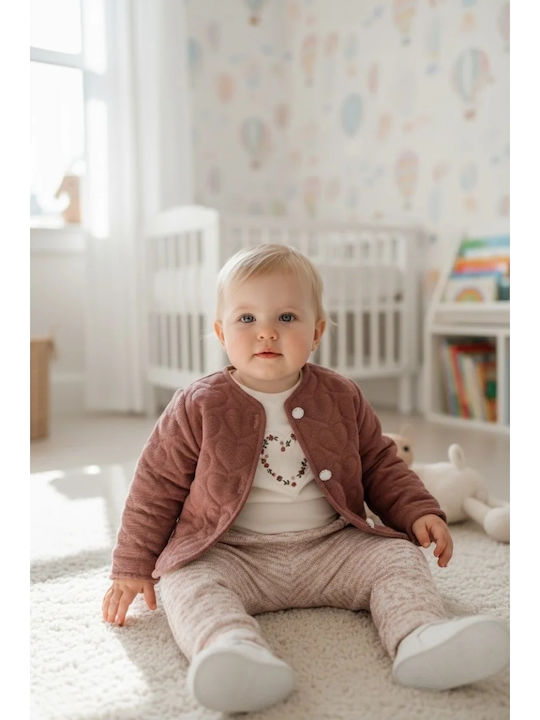 Kinder Trainingsanzüge Mit Bluse Rosa 3 Stück