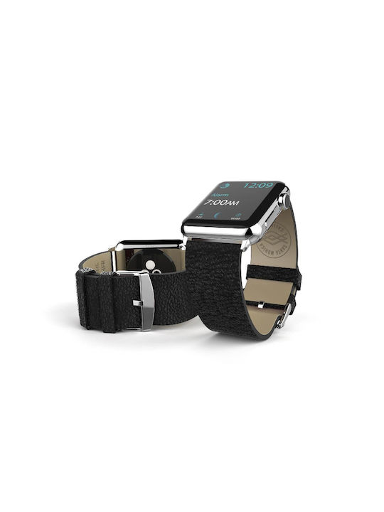 X-Doria Каишка Кожа Черен (Apple Watch 38/40/41/42mm)