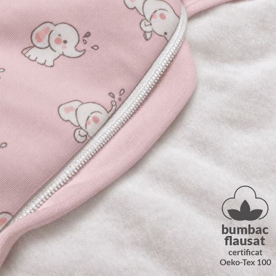 Kidizi Spring Sleeping Bag with Legs Elefun 1 Tog Pink with Detachable Sleeves