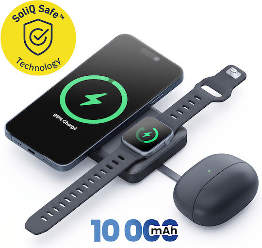3MK SafeCell MagSafe Външна Батерия 10000mAh 22.5W с USB-C Power Delivery Сива