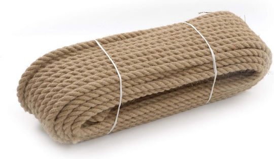 Linotech Σχοινί Στριφτό 10mm 12m Γιούτα