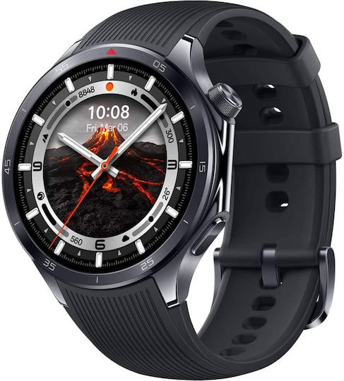 Oppo Watch X2 Titanium 46mm Αδιάβροχο με Παλμογράφο (Μαύρο)