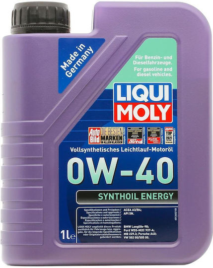Liqui Moly Synthoil Energy Ημισυνθετικό Λάδι Αυτοκινήτου 0W-40 1lt