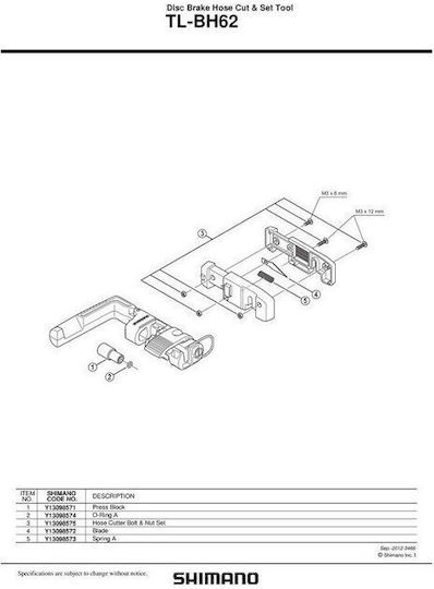 Shimano Tlbh62 Εργαλείο Ποδηλάτου