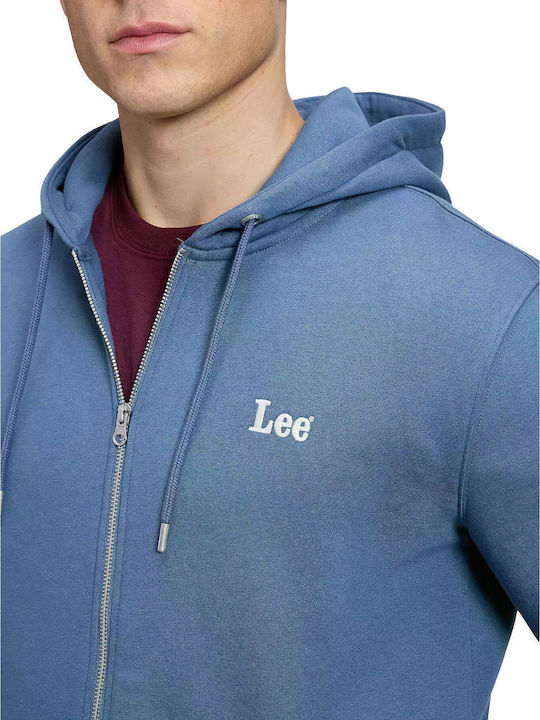 Hellblaue Kapuzenjacke