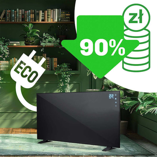 Berdsen Πάνελ Υπέρυθρης Θέρμανσης Τοίχου 1000W Μαύρο 120x60cm