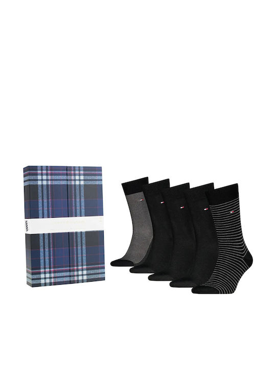 Tommy Hilfiger Ανδρικές Κάλτσες με Σχέδια Black 5Pack