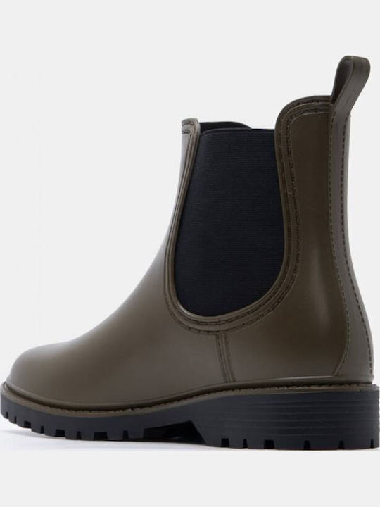 Damen Gummistiefel Khaki