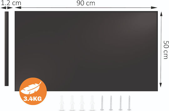 Berdsen Πάνελ Υπέρυθρης Θέρμανσης Τοίχου 600W Μαύρο 90x50cm