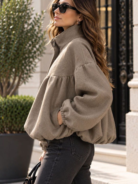 Women's Winter Puffer Jacket Beige