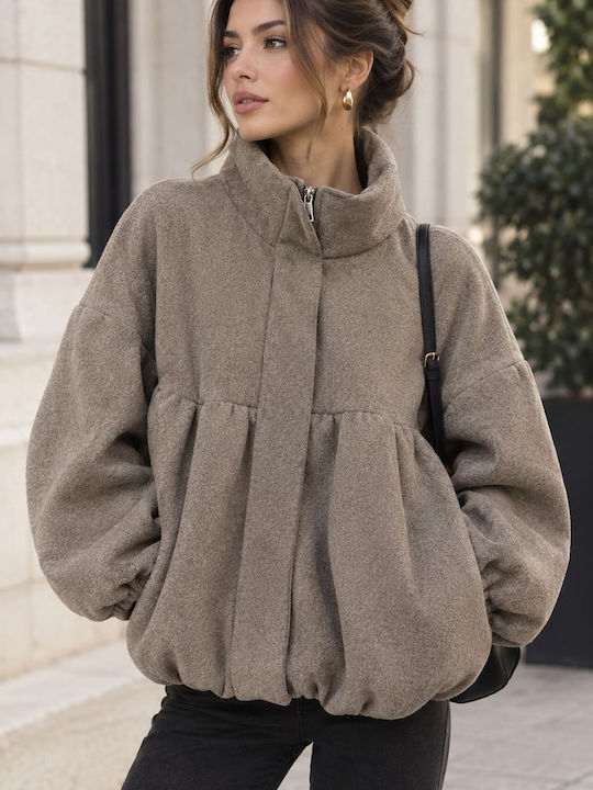 Women's Winter Puffer Jacket Beige
