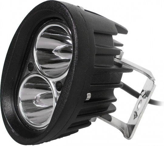 Rundς Wasserdicht Scheinwerfer Auto LED 12 / 24V 20W 10cm mit Weiß Beleuchtung 1Stück