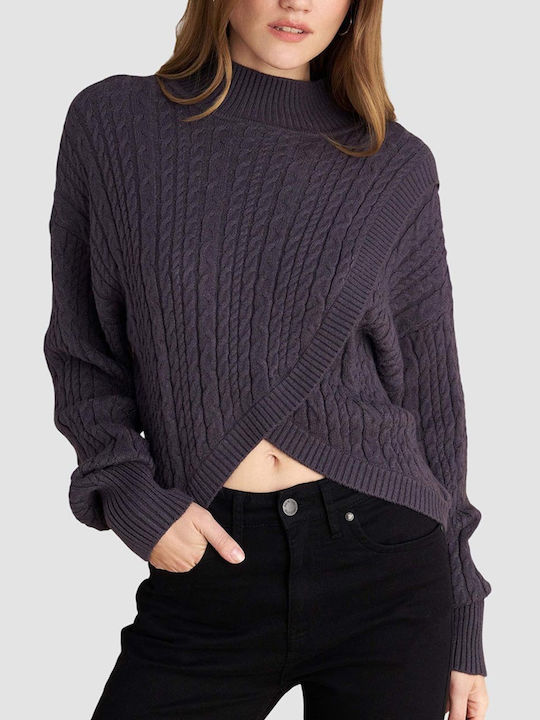 attrattivo Women's Long Sleeve Blouse Dark Gray
