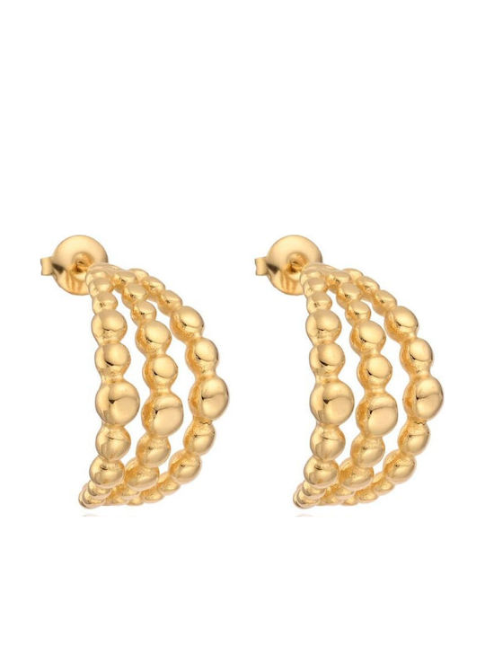 Asimi Gold Plated Triple Hoop Earring Stainless Steel Gold Plated Asimi Gold Plated Triple Hoop Earring Stainless Steel Gold Plated