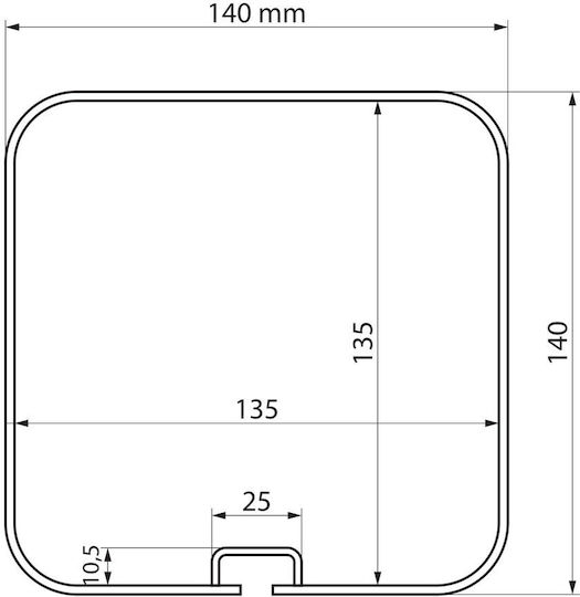 Nordrive – Aluminum Tube Case Van-tube 4000 422cm for Commercial Vans Waterproof Lock & Mounts – 1 Piece L.n11042