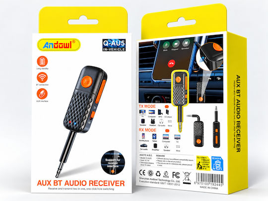 Andowl Q-au5 Bluetooth 5.0 Audio-Sender-Empfänger Aux 2 1 3,5-mm-Stecker