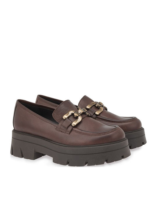 Leather Women's Loafers in Brown